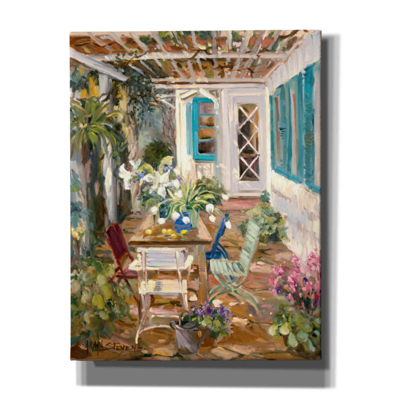 «Red Garden» par Allayn Stevens, Red Barrel Studio®, art mural sur toile, H 34 po x l 26 po x P 1,5 po