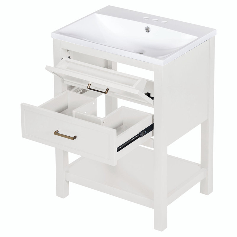 Meuble-lavabo simple 24 po avec plateau Ariete