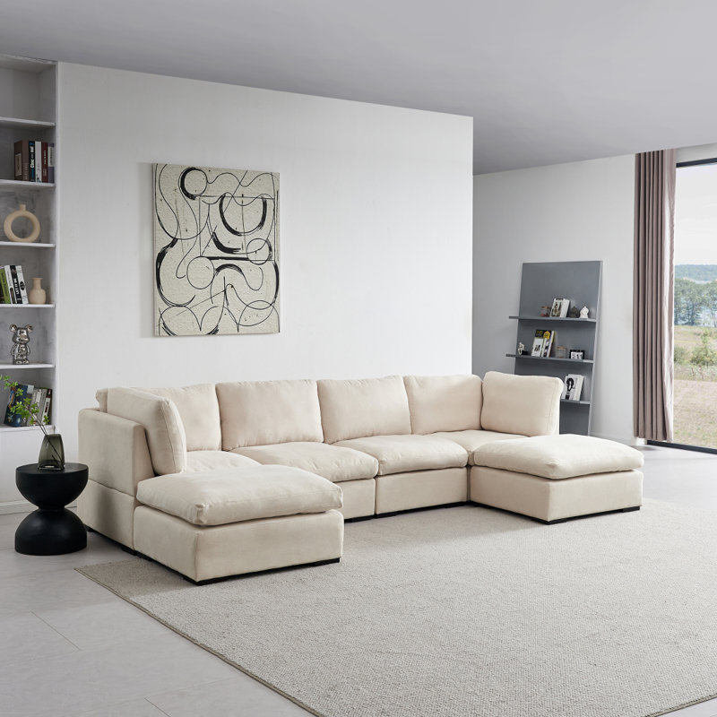 Canapé modulaire avec repose-pieds Donoghue
