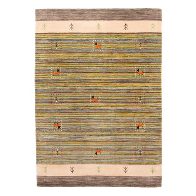 Kashkuli Gabbeh Green Rug 4'0" x 5'10"