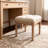 Square Upholstered Rustic Ottoman Bench