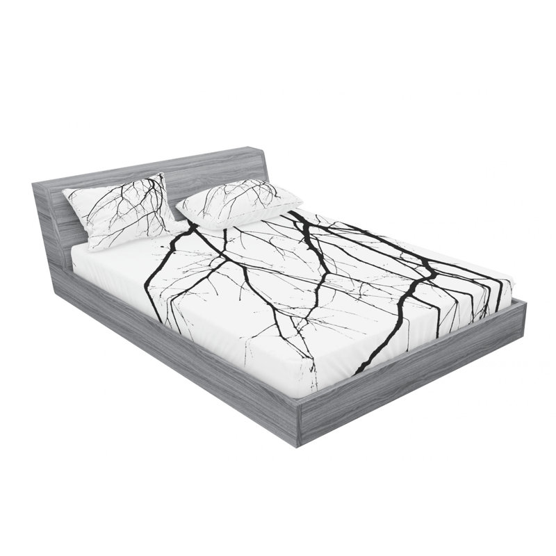 Microfiber Sheet Set, Queen Sheet Set with Fitted Sheet