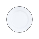 Vintage Buffet Plates, Black Rim