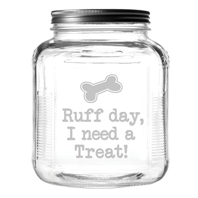 Clear Glass Treat Jar With Twist On Lid