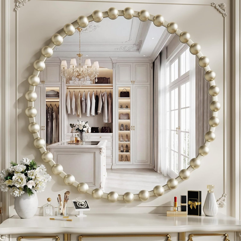 Miroir de salle de bain, Argent, 36 po x 36 po
