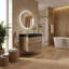 Wall-Mounted Single Bathroom Vanity with Quartz Top with Overflow-313203127-303615347-320688662
