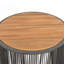 Table basse d'extérieur en corde de rotin, table de salon