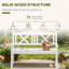 Banc de jardin en bois de style nordique avec dossier en forme de X
