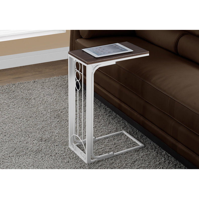 Accent Table, C-Shaped, End Table, Side Table, Snack, Living Room, Bedroom, Transitional - Manufactured Wood/Metal-C Table