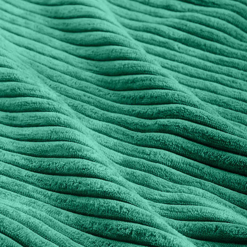 Square Pattern Cushion Cover-(Pack of 2), Emerald Striped
