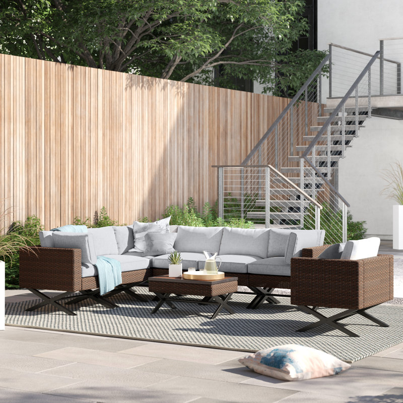 Boydston 8 Piece Sectional Seating Group with Cushions