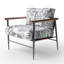 Chaise d'appoint moderne - Fauteuil noir délavé-1070652090
