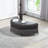Upholstered Half Crescent Moon Storage Bench Large Ottoman-287084765