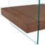 Table basse 31,4 pouces à deux niveaux - une combinaison élégante de verre transparent et de texture de noyer