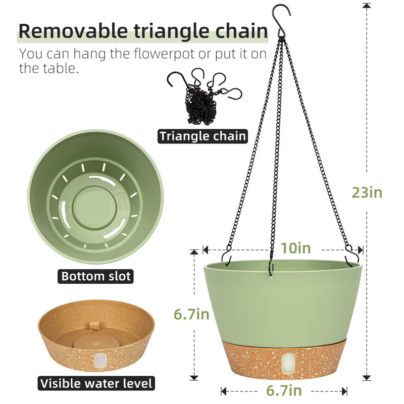 Jardinière suspendue, Vert