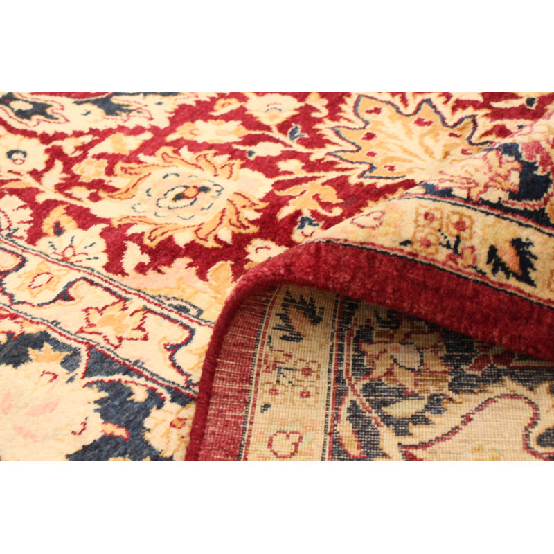 One-of-a-Kind Rectangle 6'1" X 9' New Age Wool Area Rug in Red