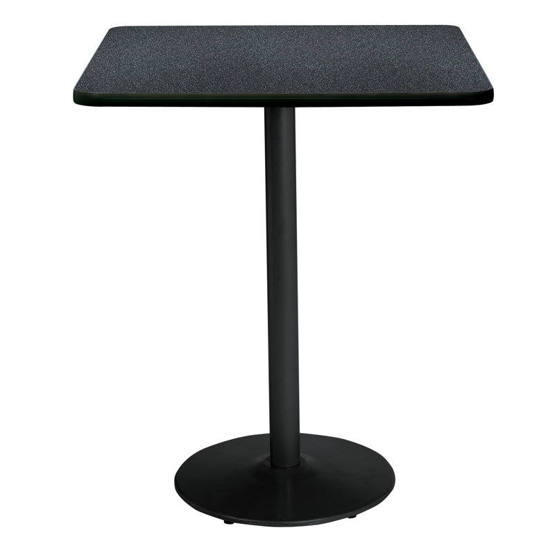 Mode Square Breakroom Dining Table, Black, Graphite Nebula, 42" H x 36" L x 36" W
