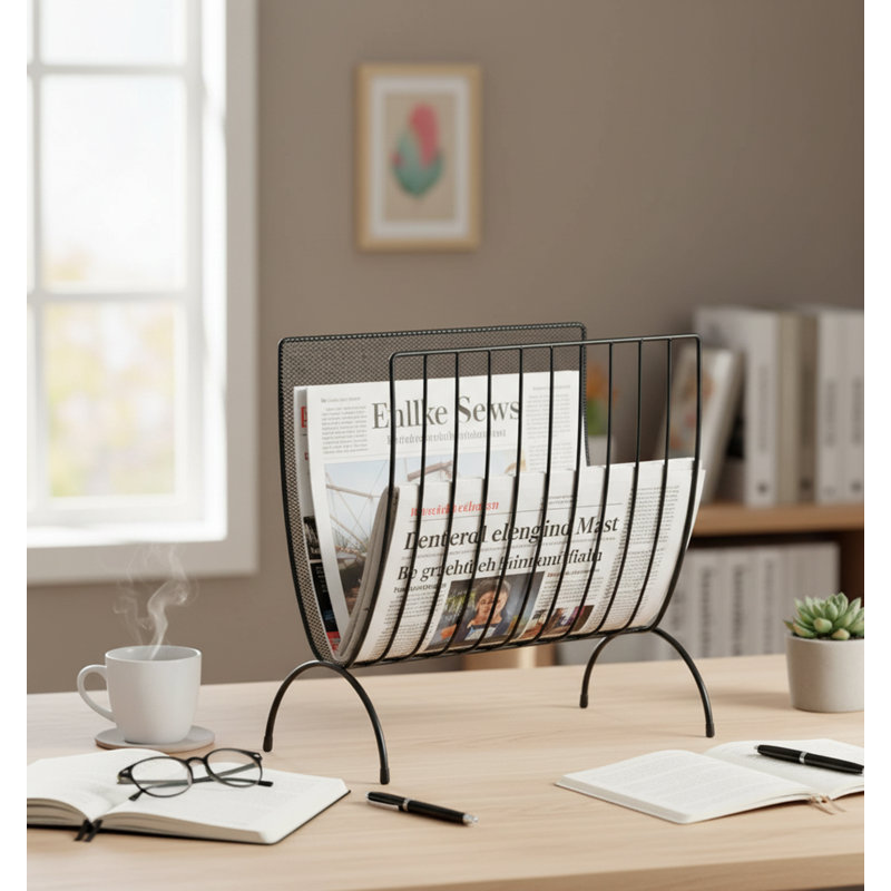Metal Free Standing Magazine Rack