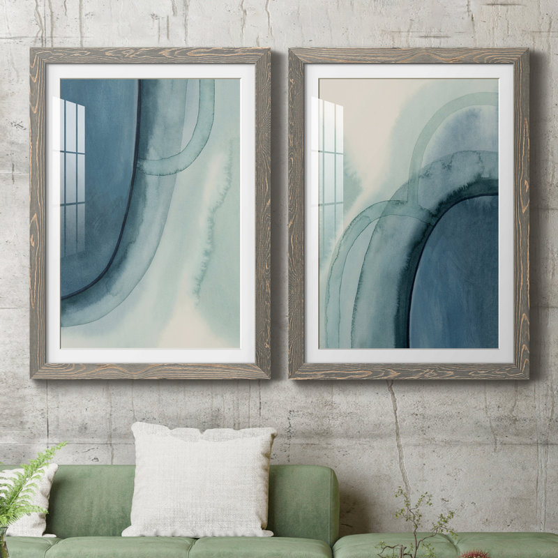 Impression encadrée «Spool IPremium» - prête à être accrochée, H 43,5 po x l 31,5 po x P 1 po, Cadre en papier gris, Blanc