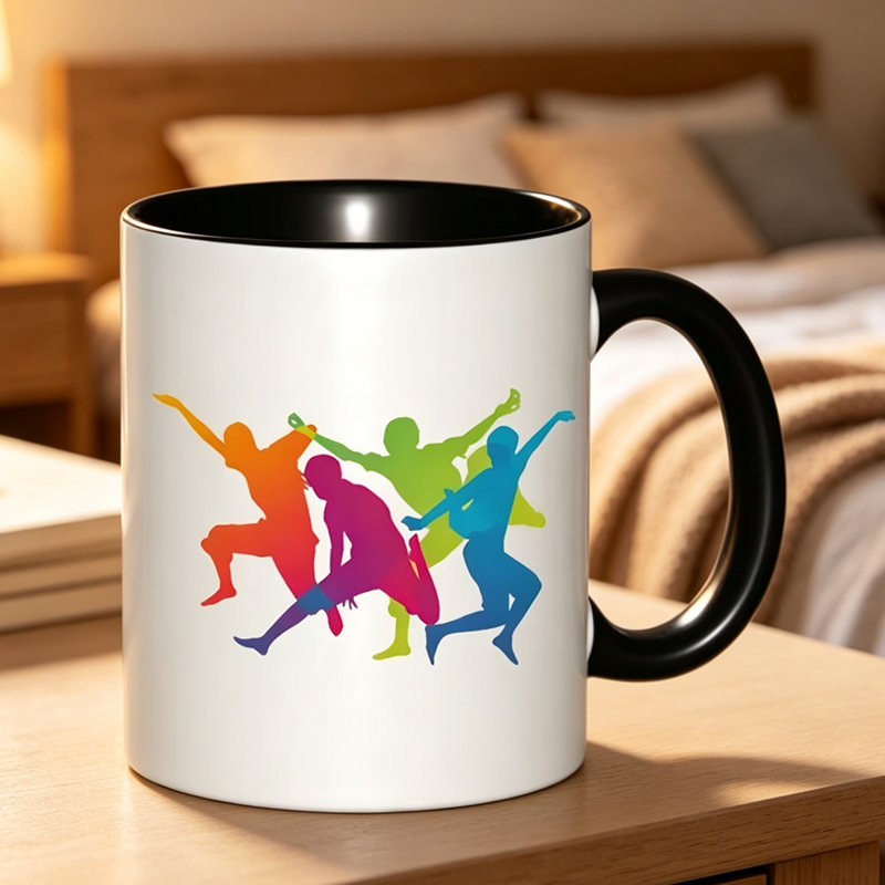 Unisex a Victor Dance Logo Ceramic Coffee Mug Coffee Cup Tea Mug Halloween Gift Leisure Time can hold Tea Milk.