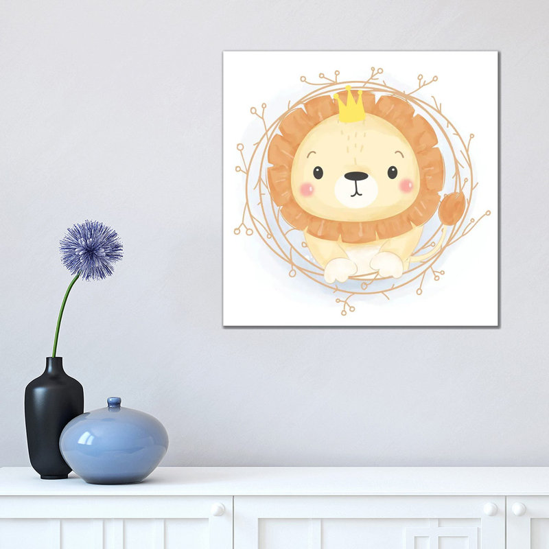 Leo For Children's Room by Art Mirano - Wrapped Canvas Print, 45.72 cm H x 45.72 cm W