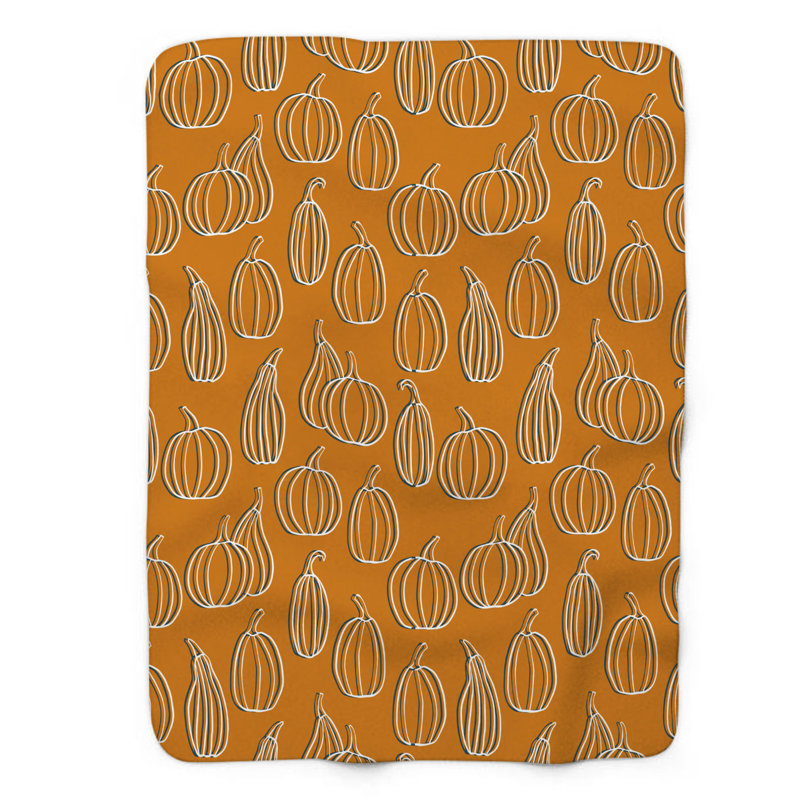Motifs d'automne - couverture Sherpa de qualité supérieure 1 pièce, L 80 po x l 60 po