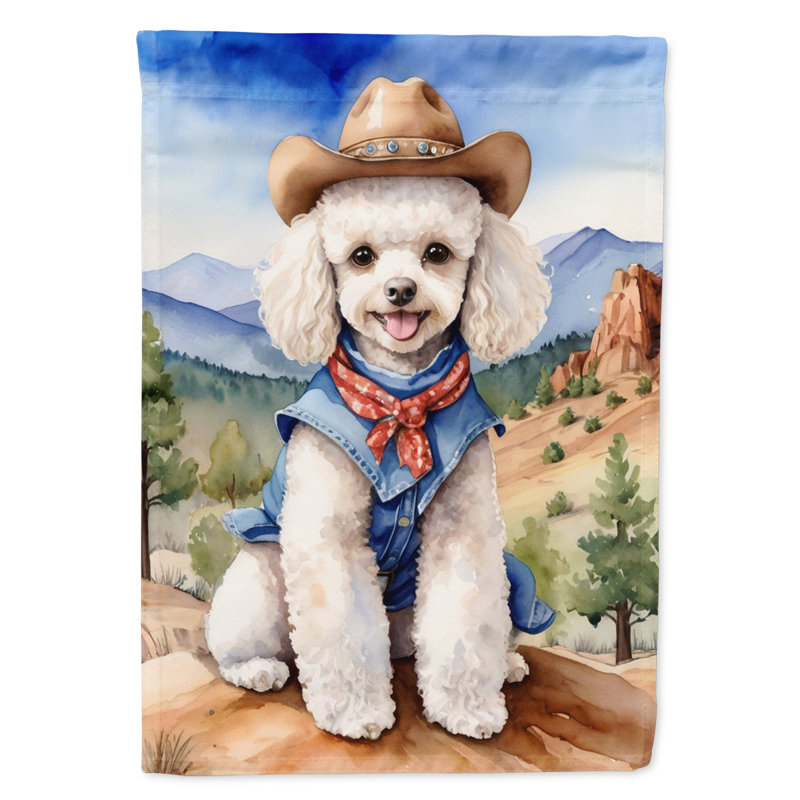 Drapeau Cowboy Welcome Garden, Caniche