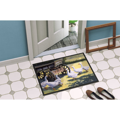Tapis de porte extérieur anti-dérapant oies
