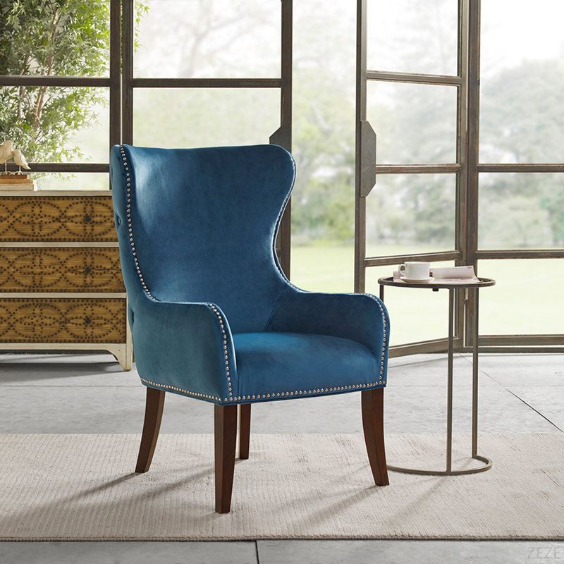 Fauteuil d'appoint à dossier capitonné