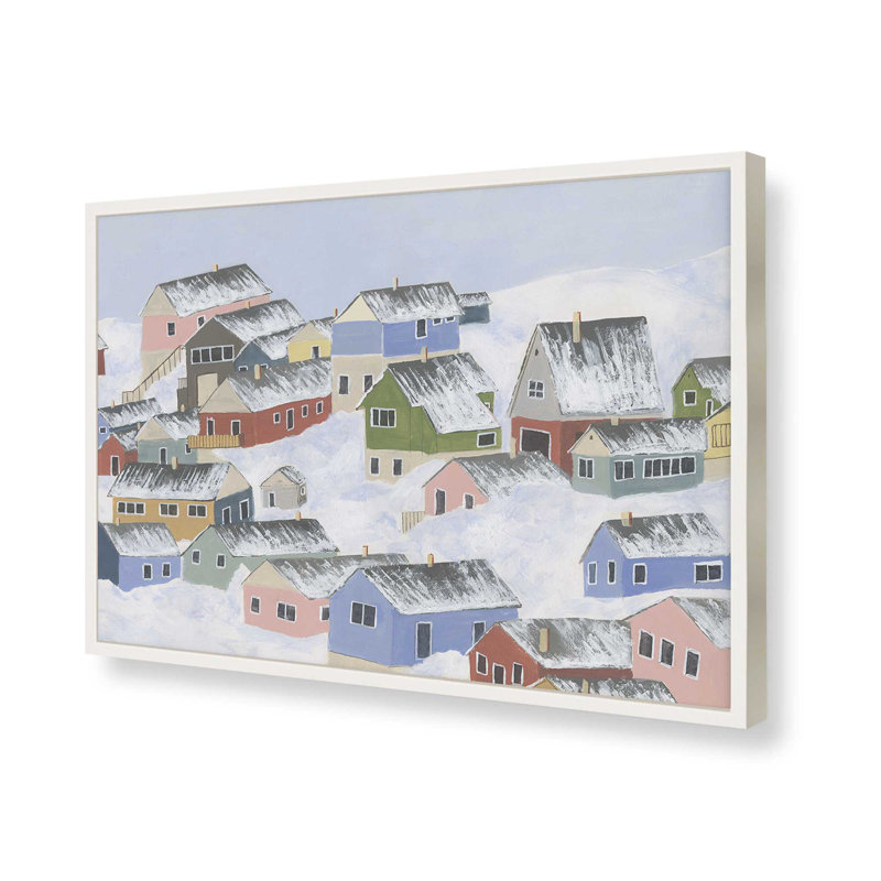 Impression nordique «I» par Michael Willett, H 18 po x l 24 po, Blanc