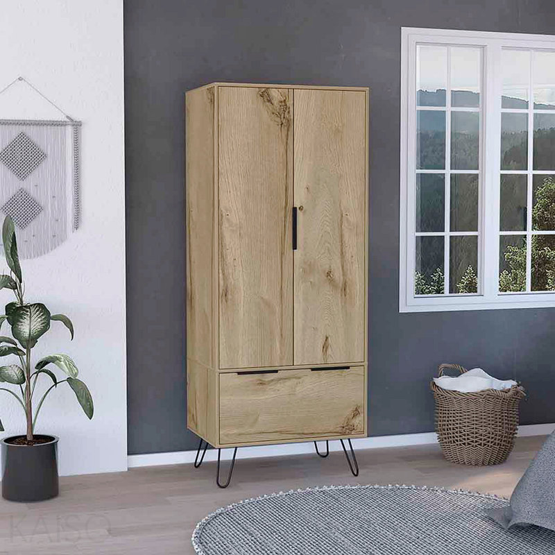 Armoire Armoire, un tiroir, deux portes - chêne clair