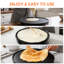 SUPERLEX 1000W Electric Crepe Maker,30cm Non-Stick Griddle for Pancakes & Blintzes
