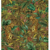 Floral Grass Cloth Wallpaper