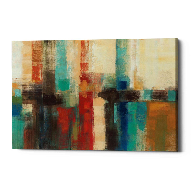 «Aqua Horizon» par Silvia Vassileva, art mural sur toile, H 12 po x l 18 po x P 0,75 po