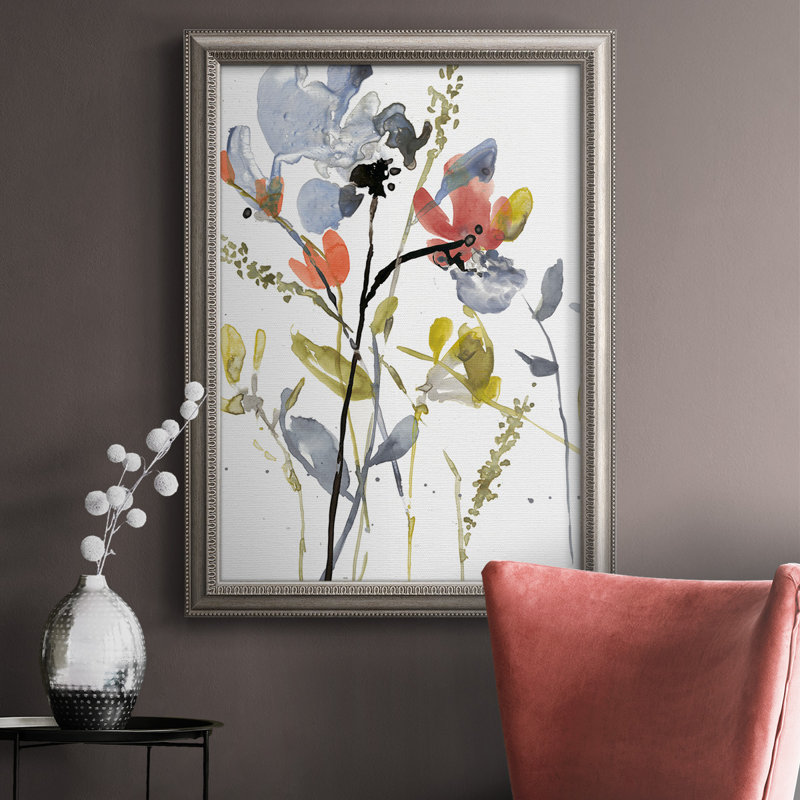 Flower Overlay II - Peinture sur toile encadrée, H 27 po x l 18 po x P 2,5 po