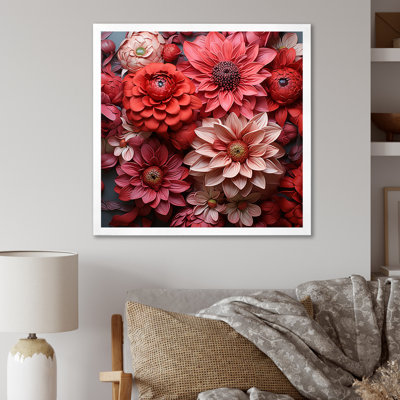 " Red Zinnias Symbolic Blooms "