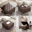 Repose-pieds de rangement carré capitonné de 29,5 po Nelda-445872160
