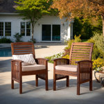 Wood Premium All-Weather Wicker Outdoor Dining Armchair with Cushion
