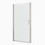Porte de douche polie avec verre trempé de 1/4 po - Pivot universel, rainure murale, poignée en acier inoxydable # 304, installation facile, système de pivot lisse, bonne résistance aux fuites, couvercle réglable 28-29 3/8 po