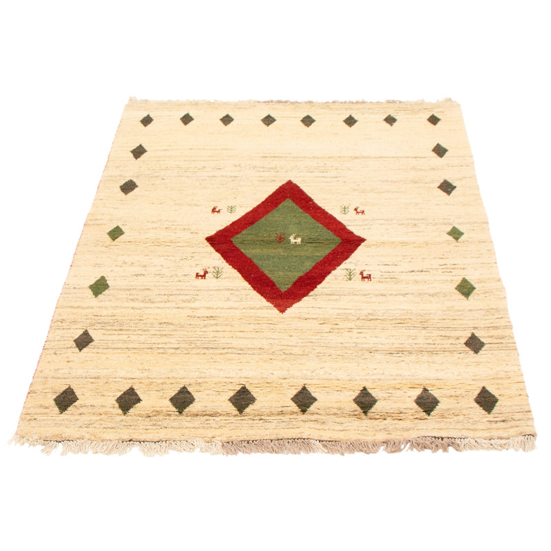 Tapis crème Aamna Gabbeh 5 pi 1 po x 6 pi 4 po