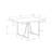 Kathy Dining Table, 60 Inch Rectangular Black, U Shape Chrome Metal Legs-114776281