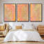 «Peach Bliss I», ensemble de 3 reproductions sur toiles-97710436-97710439