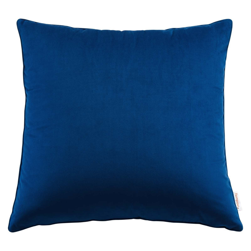 Enhance Performance Velvet Throw Pillow by Modway, 23.5" x 23.5", Navy