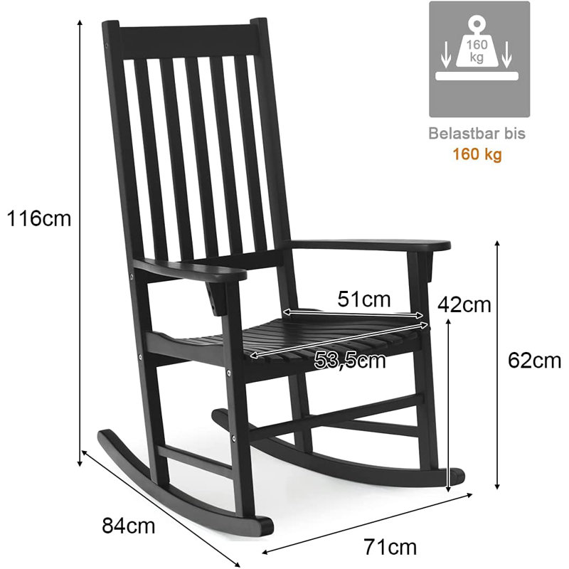 Kline Outdoor Chair, Black