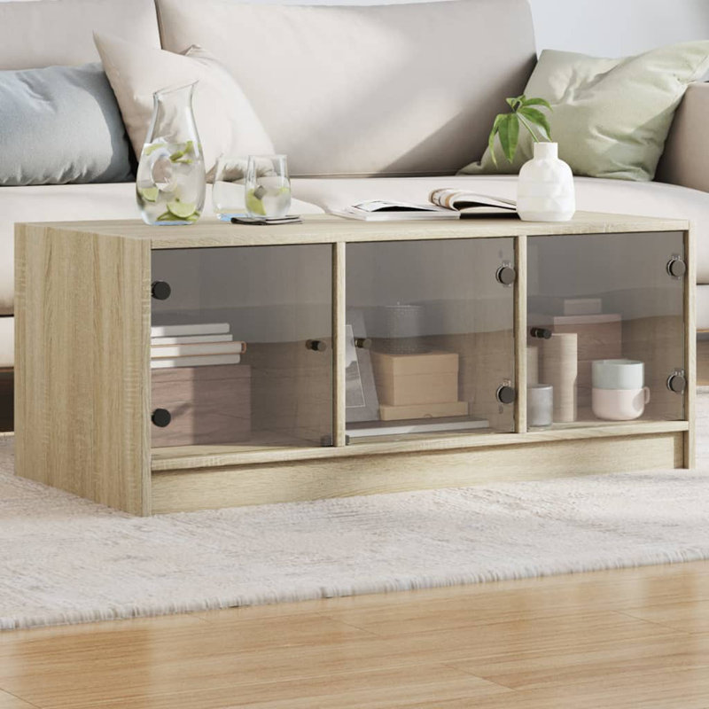 Matasha Coffee Table with Storage, Sonoma Oak