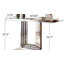 Console en miroir, table de vestibule avec base en U et lignes épissées à la main pour le salon