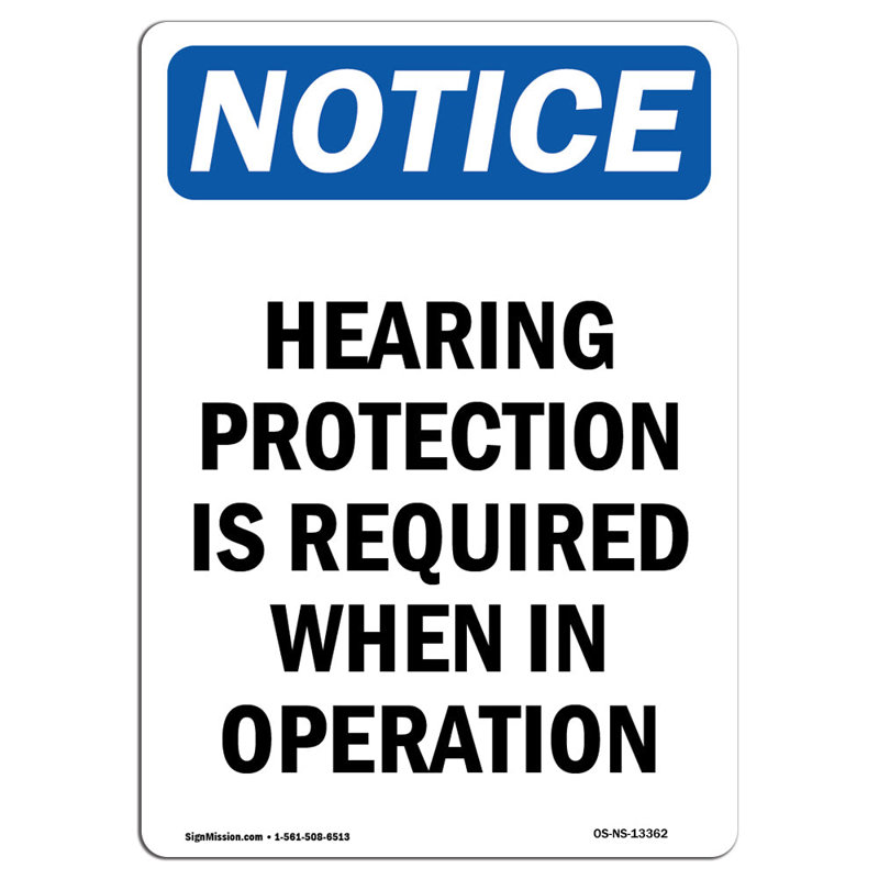 Hearing Protection is Required Sign