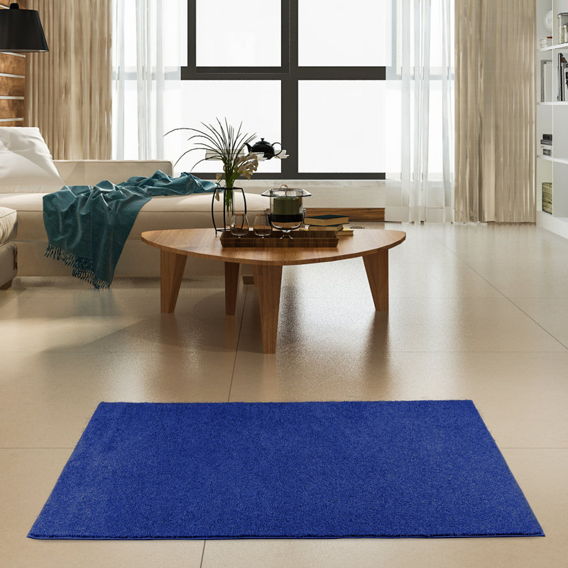 Ensemble de tapis intérieur / extérieur en polyester de couleur unie touffetée à la machine Giorgi