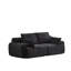 1 ensemble de canapé compact à 2 places en mousse viscoélastique compacte, aucun assemblage requis Capacité de poids de 600 lb, coussins moelleux, convient aux salons et aux petits espaces Tissu en velours côtelé, canapé double très profond, noir-1264451394