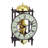 Roman Numeral Metal Mechanical Tabletop Clock in Gold